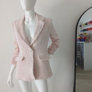 Elie Tahari Pink Boucle Blazer, 8